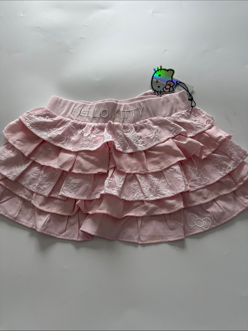 Hello Kitty Light Pink Layered Ruffle Skirt